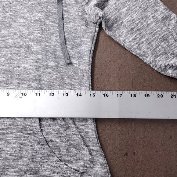 Miss Chievous Hoodie Womens M Gray Lace Crochet Back Pockets Casual Athleisure - Picture 5 of 13